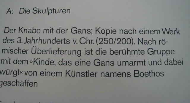 Text Glyptothek - Knabe mit Gans