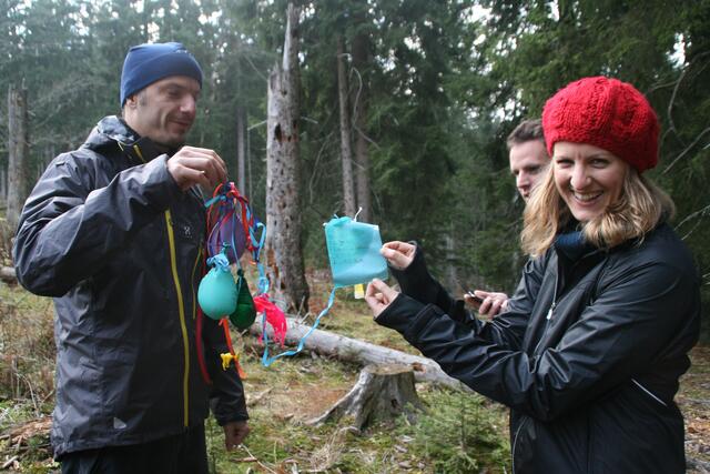 Das Fundobjekt im Wald in der Nähe der Kreuzspitze.