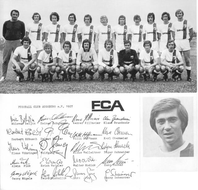 Heinz Michallik beim FC Augsburg: 1974 bis 1979 | Foto: Mit freundlicher Genehmigung von Heinz Michallik