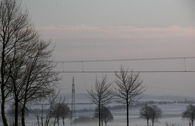 der erste Nebel bau sich auf