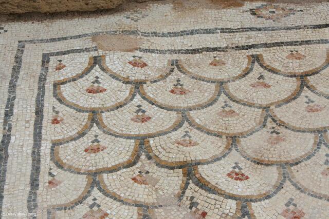 Caesarea: Mosaik in einem Badehaus.