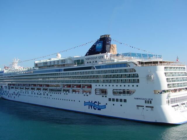 Bow.....ein weiterer Gast begegnet uns....die Norwegian Gem
