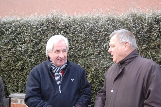 Zaungäste: Max Strehle (links) und Peter Schönfelder