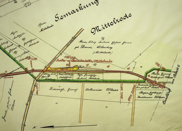 (1919) in Mittelrode war ein kleiner Haltepunkt vorgesehen