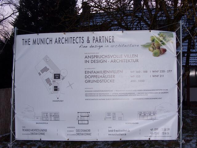 Bautafel für "Bauhausvillen"