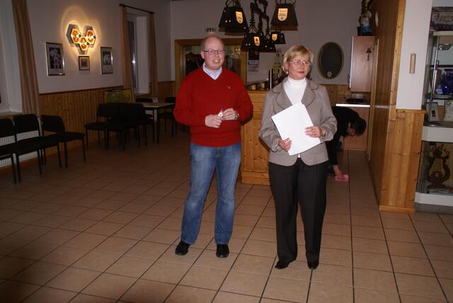 Bezirksvorsitzender Herr Gröner und unsere 1. Vorsitzende Elke Niehof-Holzapfel