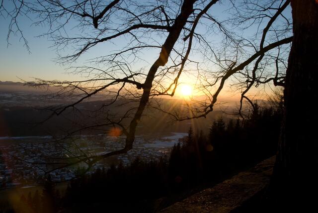 Sonnenuntergang vom Hohen Peißenberg aus