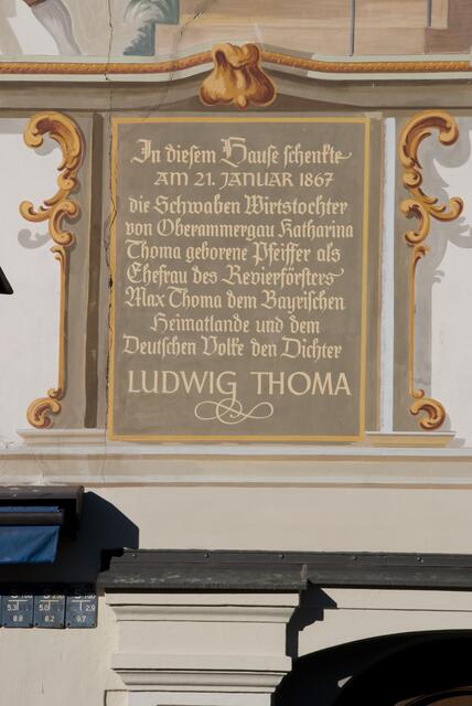 Am Geburtshaus von Ludwig Thoma