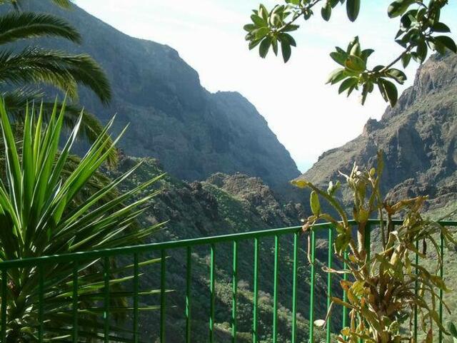 Blick von der Terrasse hinab ins "Barranco" (Schlucht)