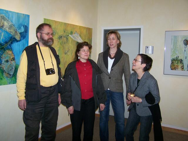 Die Künstler André Alder, Kerstin Henschel, Irmgard Pricker und Elke A. Wiechmann (v.l.n.r.).