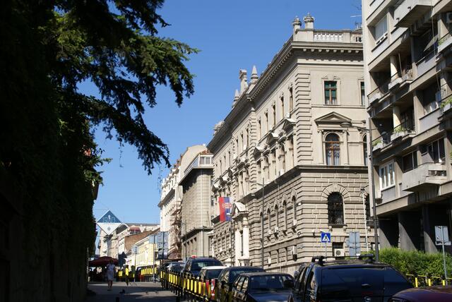 Gebäude auf dem Weg zur Fußgängerzone