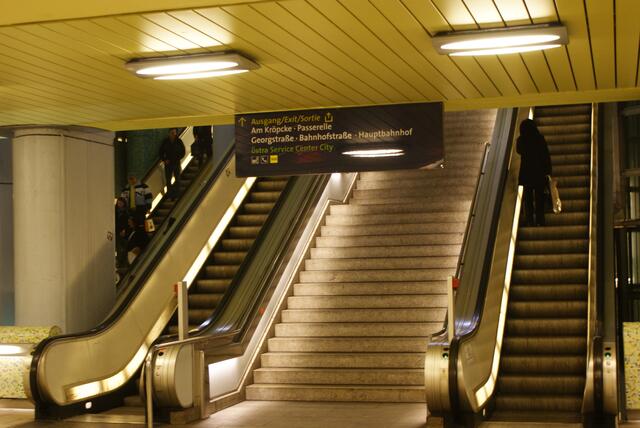 Ohne Rolltreppe geht's auch