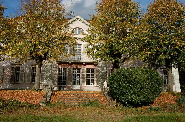 Schloss Laach, Gartenseite, verwildert, aber schön