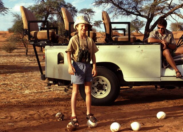 Qualitätstester für Riesen-Ostereier (-setzlinge) in Namibia unterwegs