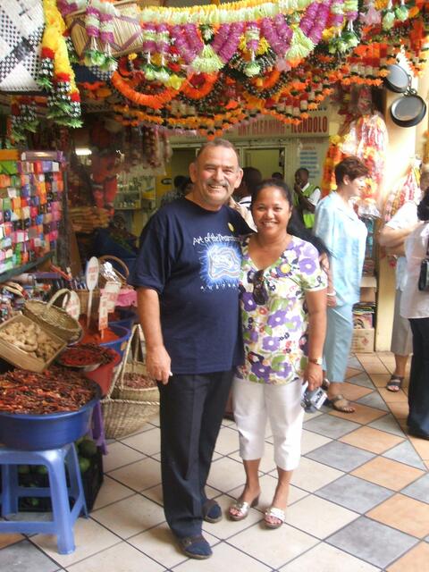 Touris auf dem Markt von Durban