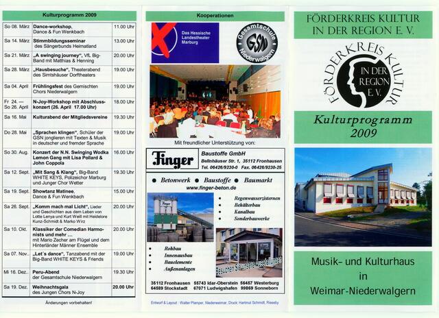 Programmvorschau - Musik- & Kulturhalle Niederwalgern