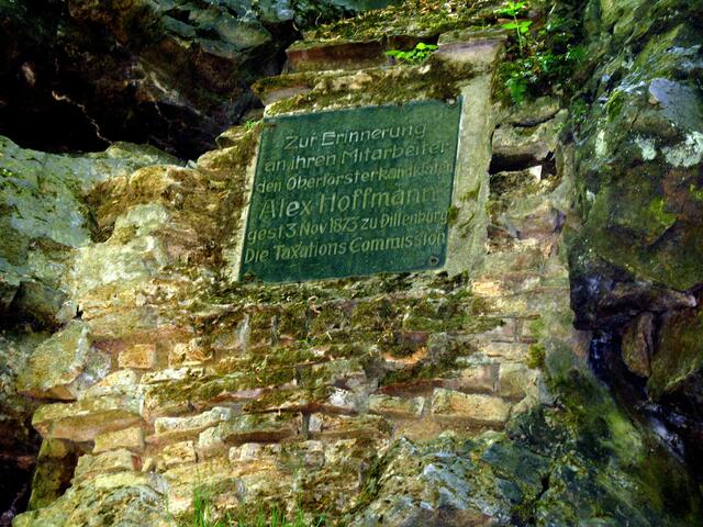 Gedenktafel an der Absturzstelle
