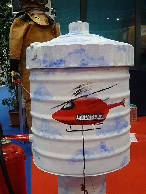 Wundervolle Hydranten, ausgestellt bei der Berufsfeuerwehr Augsburg