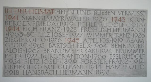 Tafel 2. Weltkrieg | Foto: Irene Rung