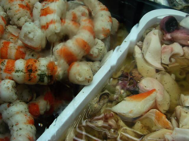 Fischiges? Hier Gambas oder Riesengarnelen....