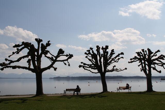 Bizarrer Scherenschnitt mit Alpenpanorama