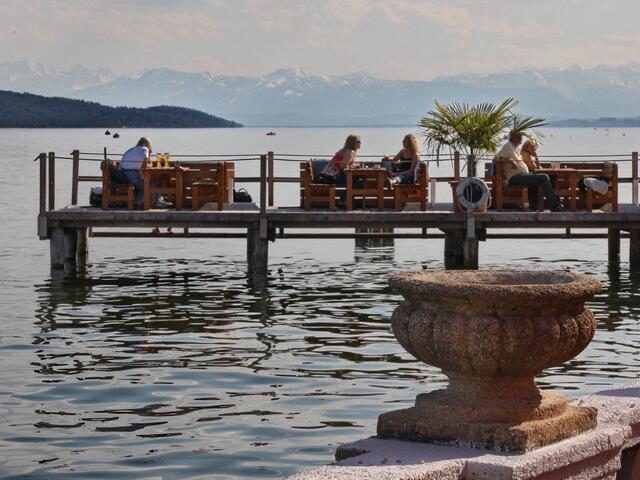Starnberg - Palmen, Weißbier, dolce far niente, Alpenpanorama