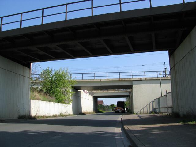 Drei Eisenbahnbrücken der Werftstraße