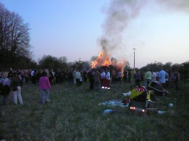 Blick vor dem Osterfeuer