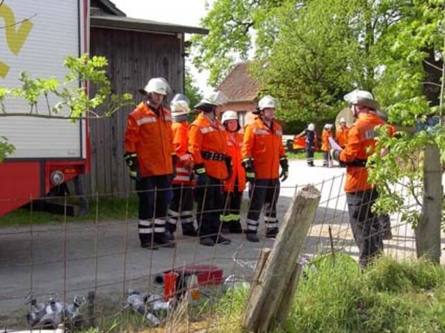 Der Einsatzbefehl für den Löschangriff der Staffel