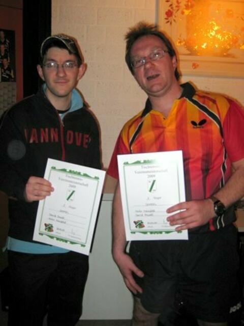 David Powell und Heiko Mansfeld sind die Vereinsmeister 2009 im Doppel