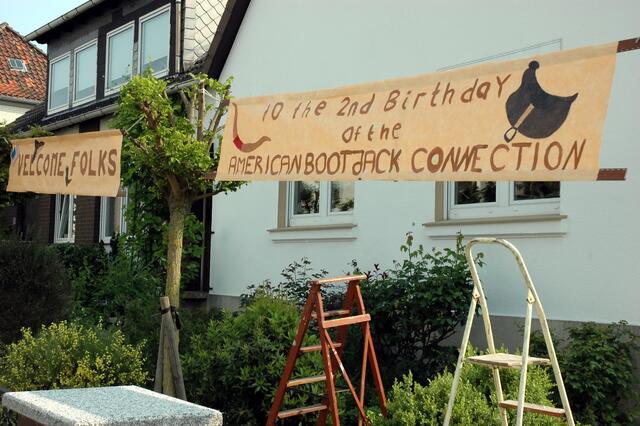 Banner zur Begrüßung der Gäste
