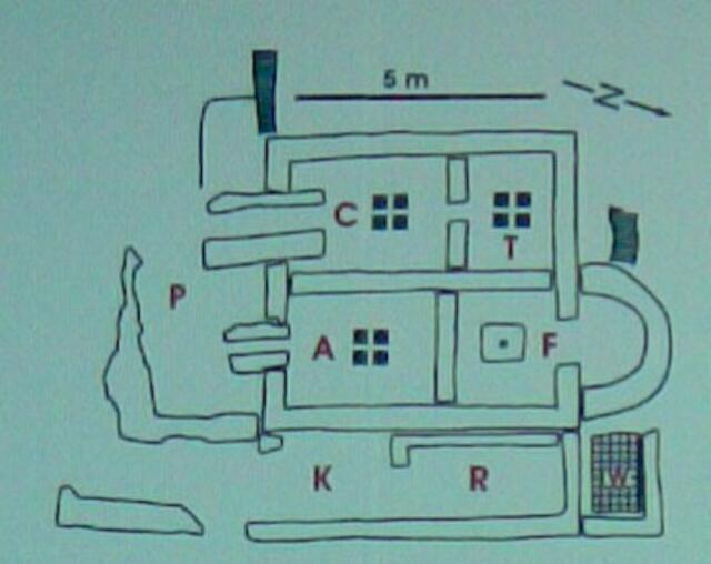Grundriss des Badegebäudes