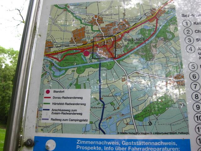 Radler - Info an der Kneipp-Anlage Dillingen Richtung Lauingen