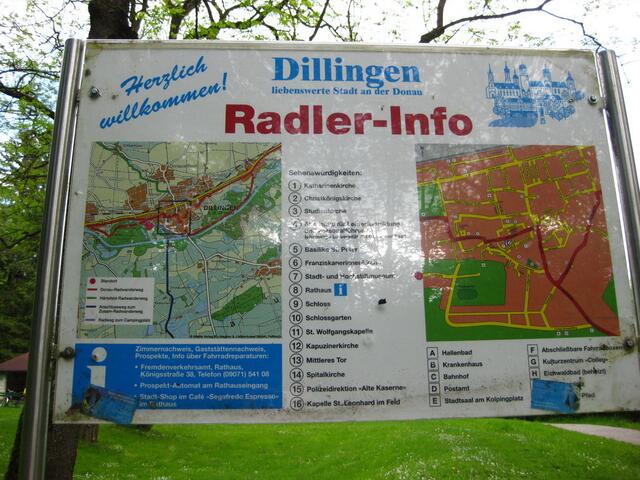 Radler - Info an der Kneipp-Anlage Dillingen Richtung Lauingen