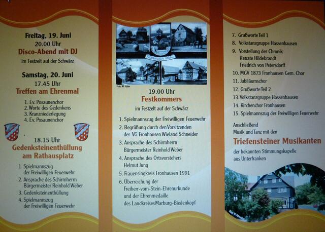 Festkommers - PROGRAMM