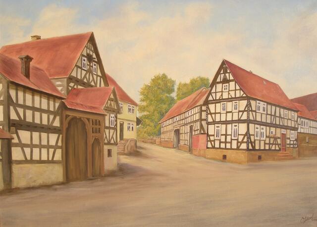 Schmiede gemalt von Maler SCHARF.