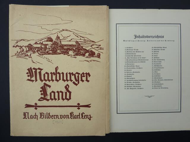 Von Karl LENZ (1898-1948) wurden in der Mappe &#8222;Marburger Land&#8220; (von 1935) 42 Bilder veröffentlicht. 3 Blätter zeigen Motive aus FRONHAUSEN/Lahn, die LENZ 1926 gezeichnet hat.