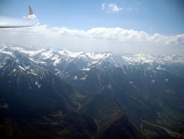 Addatal in Richtung Süden - hinten Bergamasker Alpen