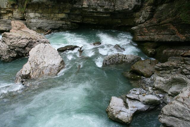 in der Breitachklamm tobt das Wasser