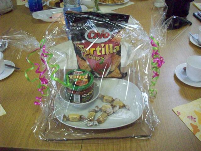 Ein kleines Dankeschönpräsent für die Gastreferentin