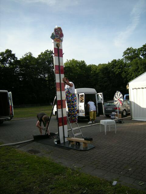 Abbau nach dem letztem Schlag.