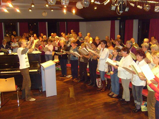 Probe für ein großes Chorkonzert