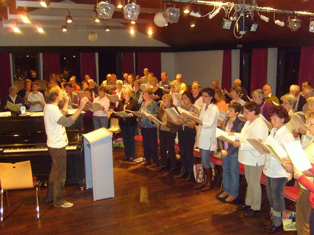 Probe für ein großes Chorkonzert