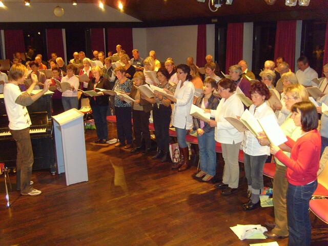 Probe für ein großes Chorkonzert
