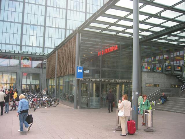 hier sieht man das Busschild - Eingang zum Bus