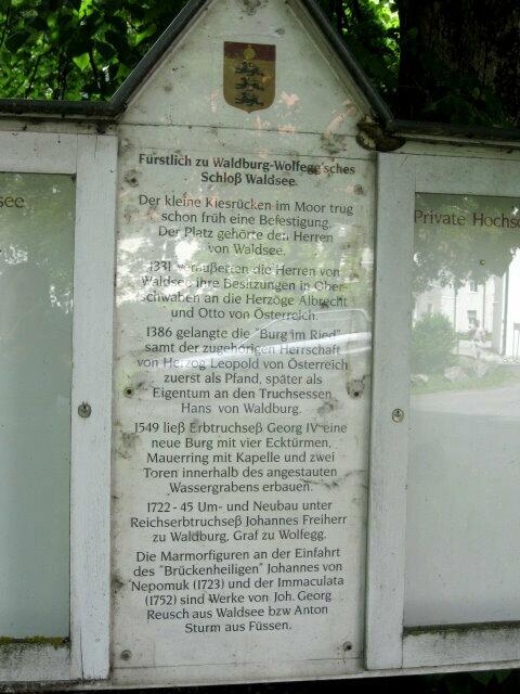 Zeittafel am Schloss