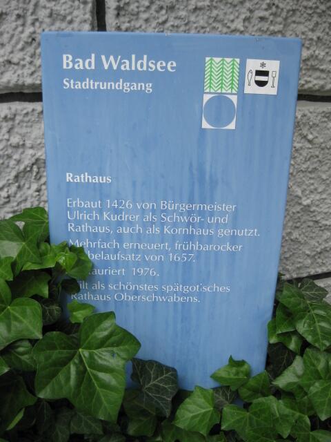 Tafel zum Rathaus
