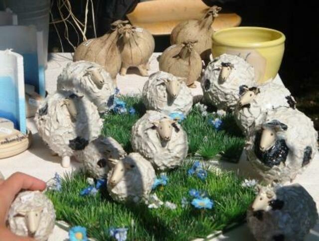 Schäfchen auf der Weide