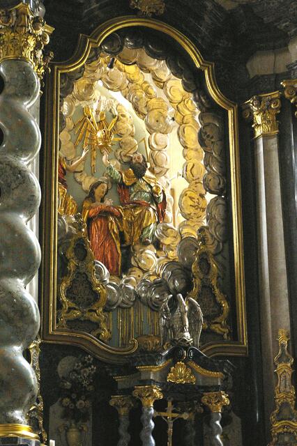 Das Hauptbild, "Marienkrönung",  von Jakob Bendel (1585-1660)