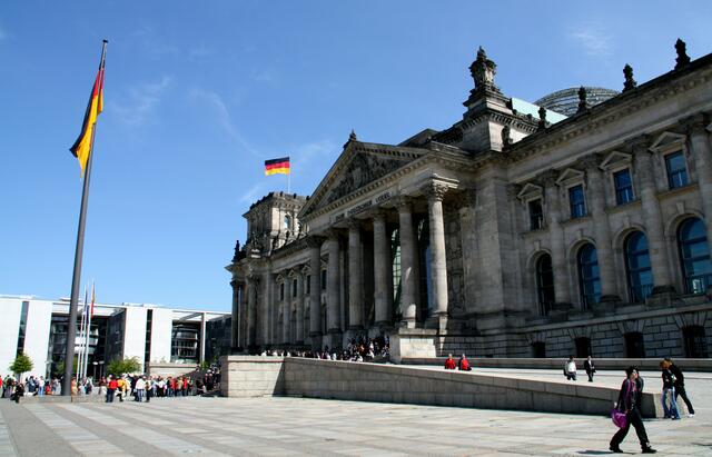 Das Reichstagsgebäude, Sitz des Deutschen Bundestag